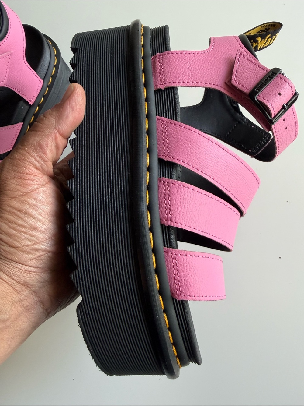 Dr. Martens Pink Blair Quad Platform Sandals